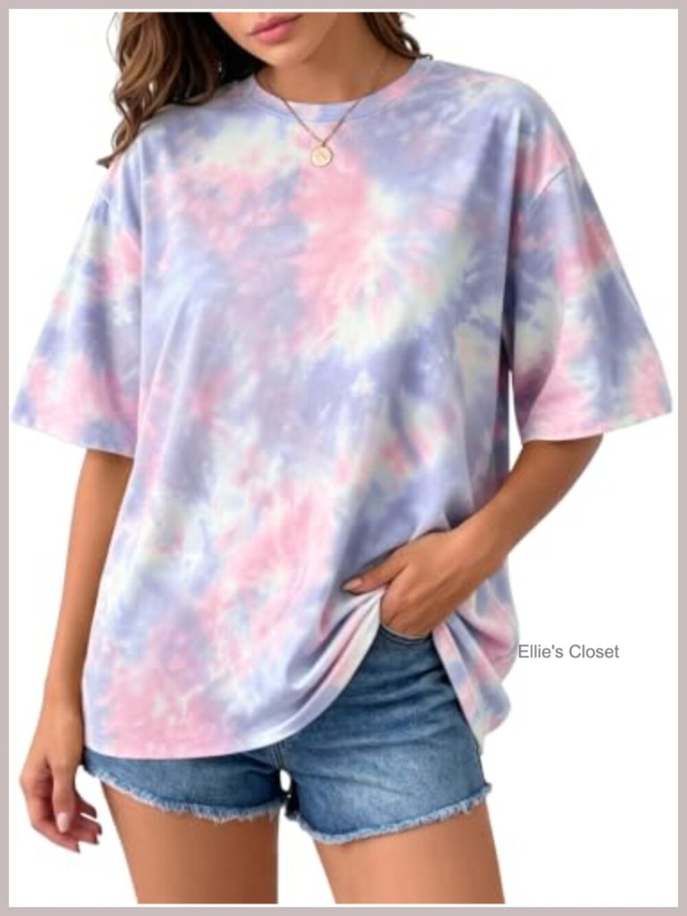 Oversized Graphic Tie Dye Short Sleeve Summer T-Shirt